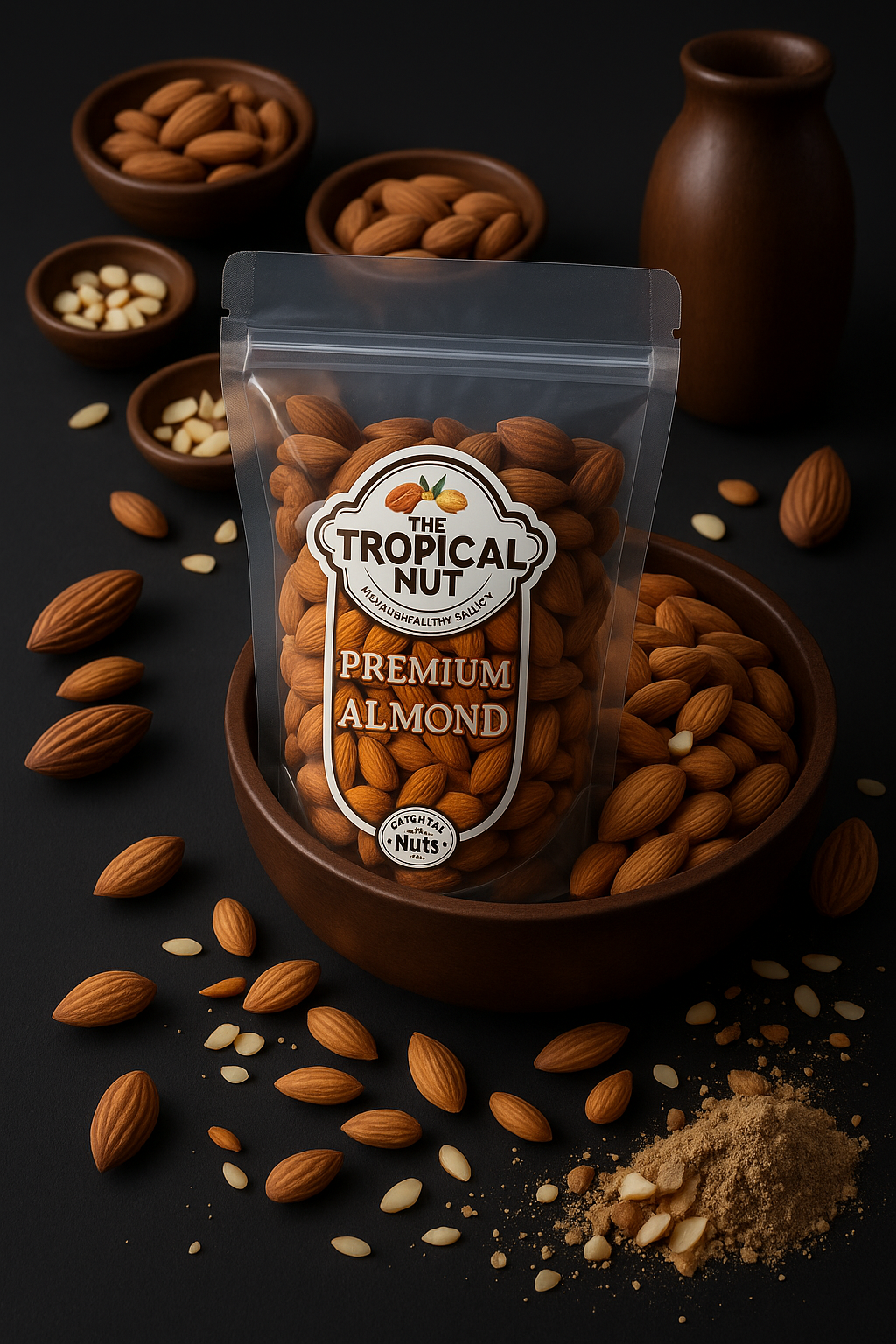 100% Natural Premium  Almonds (Badam) -  (1 x 250 g)