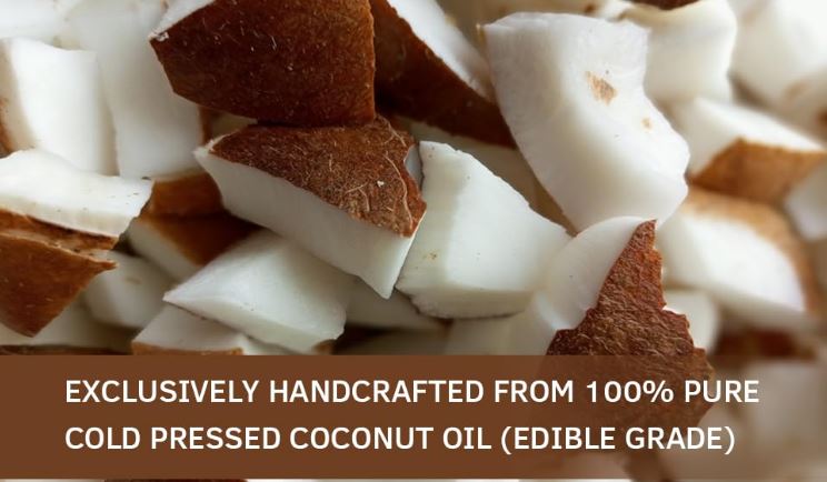 Natural Handcrafted Pure Cold Pressed Coconut Oil Soap (Pack Of 4)